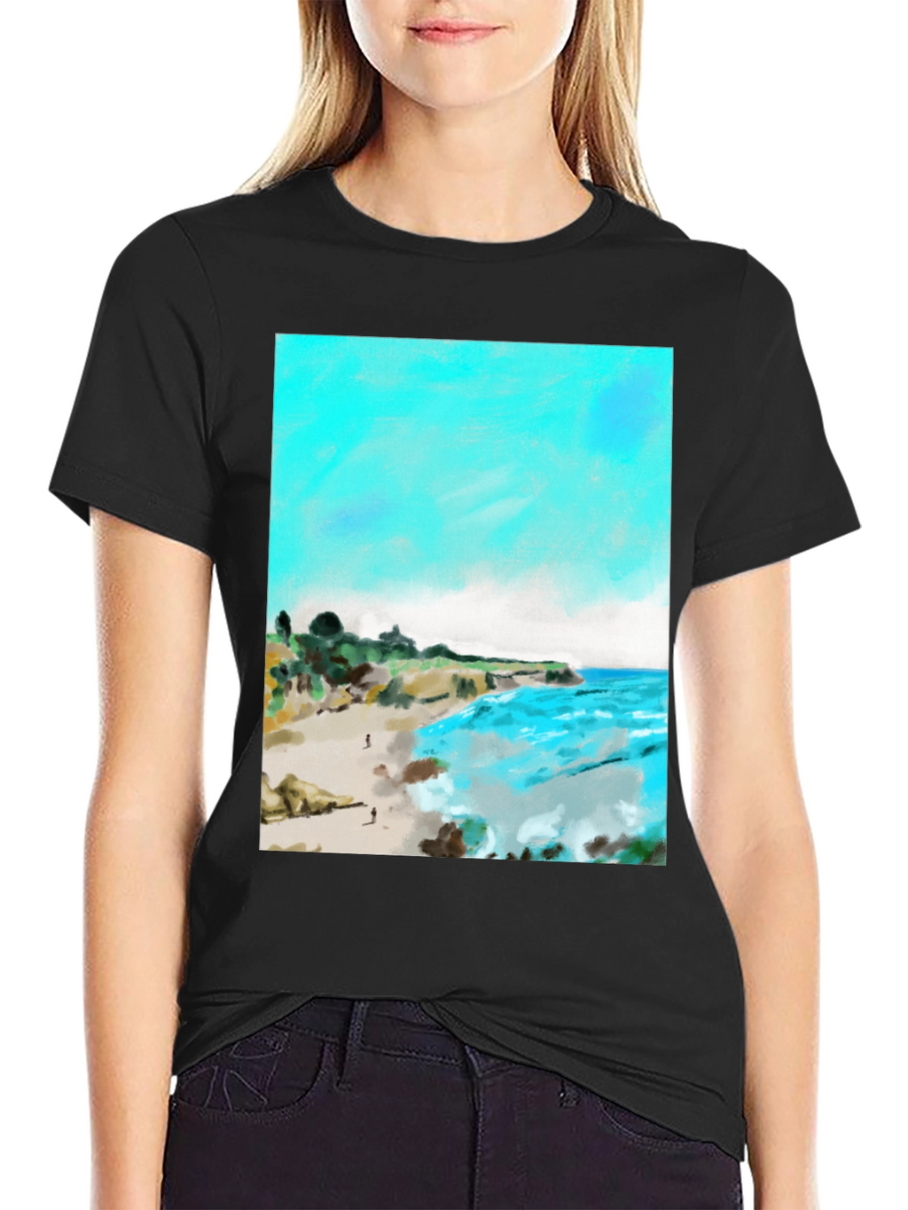 Beach Scene Graphic Tee