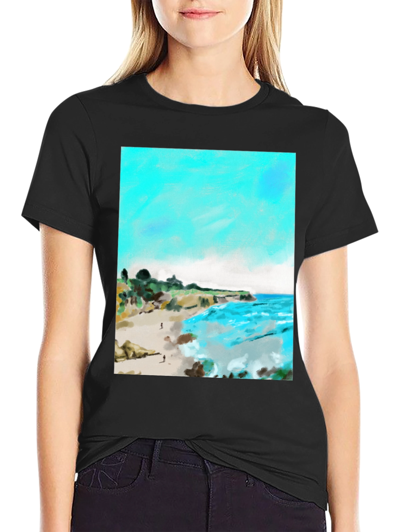 Beach Scene Graphic Tee