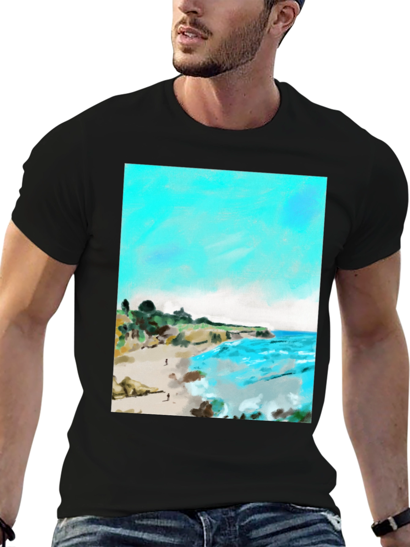 Beach Scene Graphic Tee