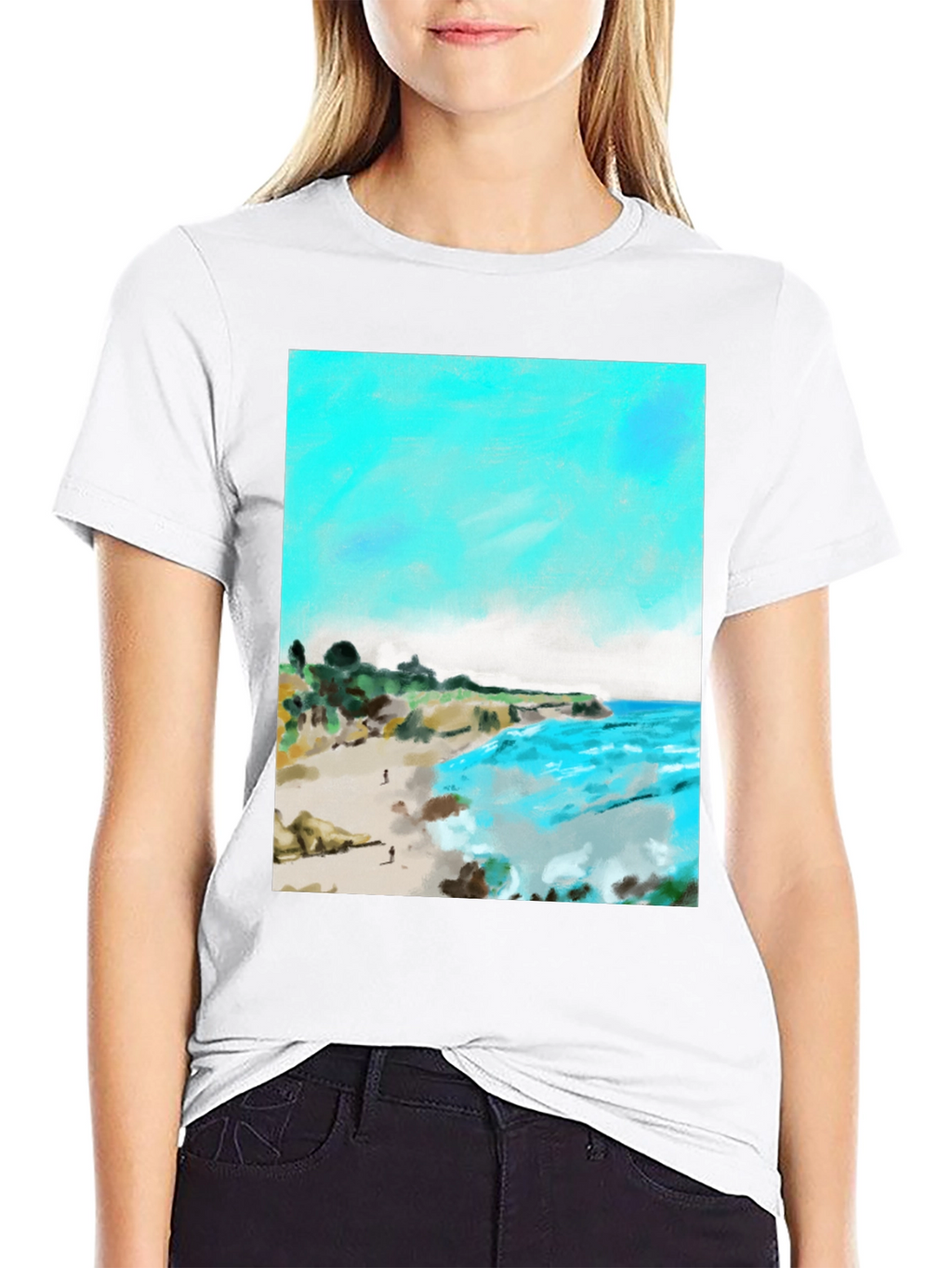Beach Scene Graphic Tee