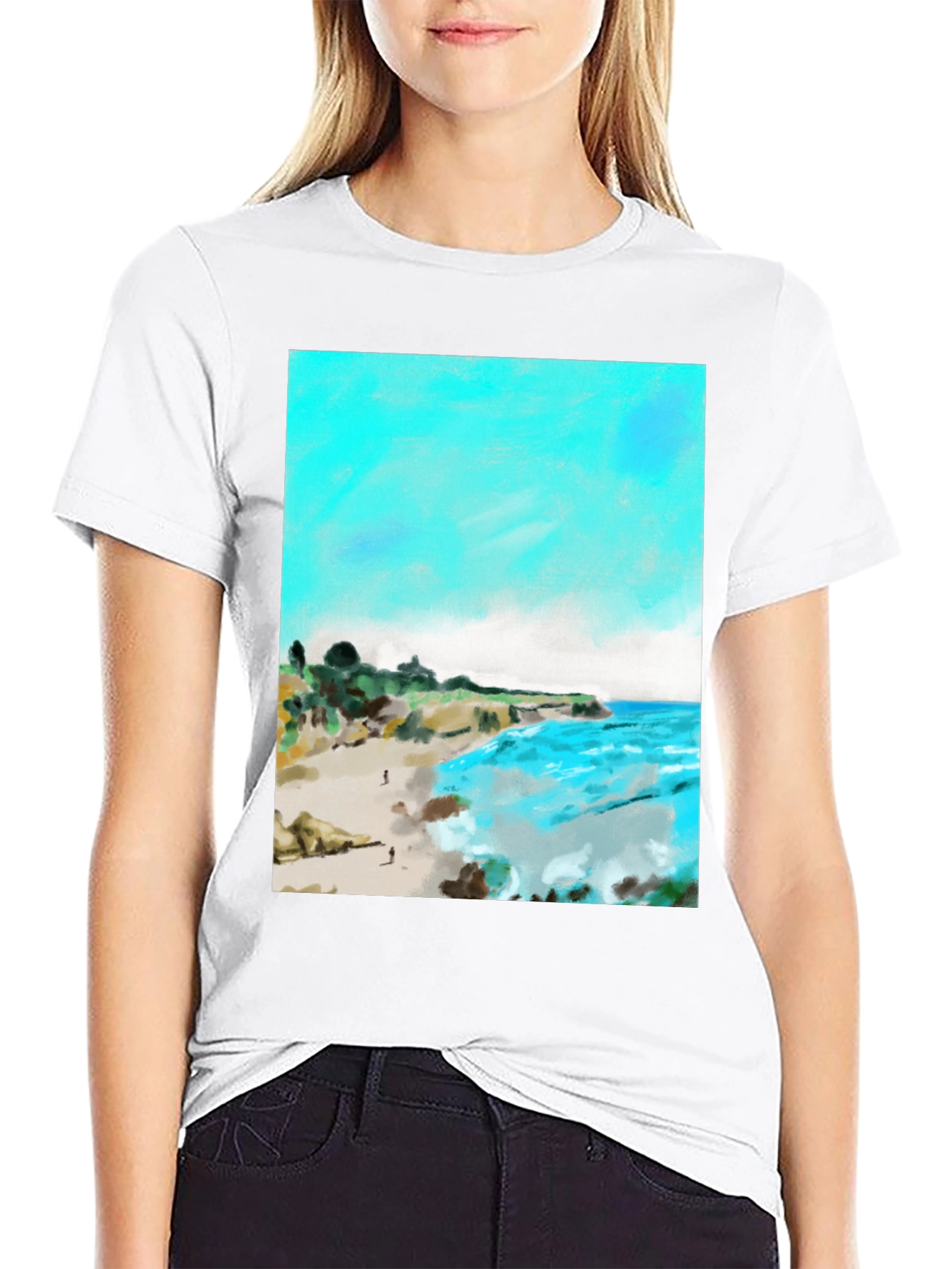Beach Scene Graphic Tee