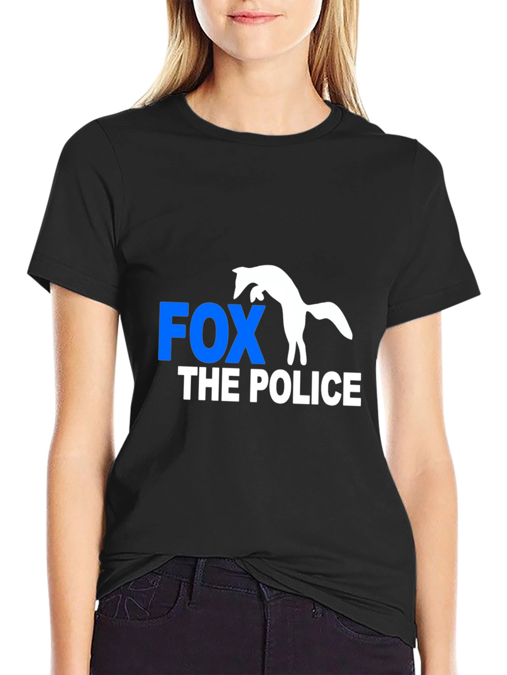 Fox The Police Graphic Tee - Mens Black T-Shirt