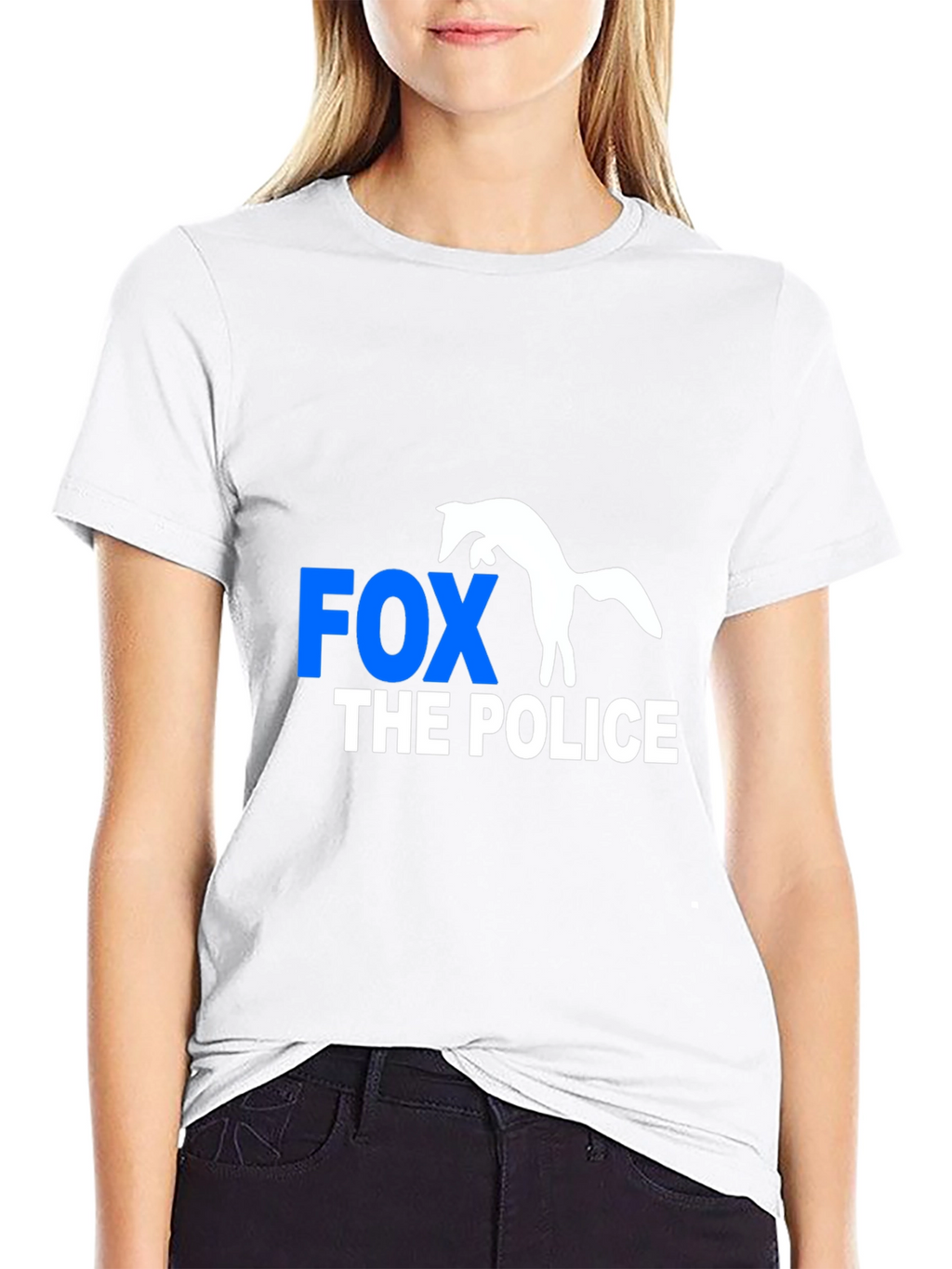 Fox The Police Graphic Tee - Mens Black T-Shirt