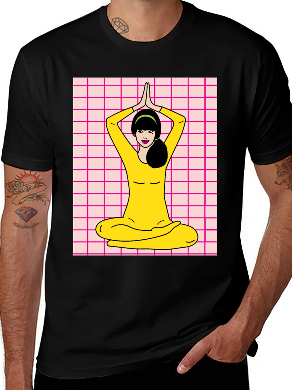 Yoga Girl Graphic Tee - Retro Style