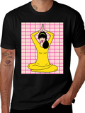 Yoga Girl Graphic Tee - Retro Style