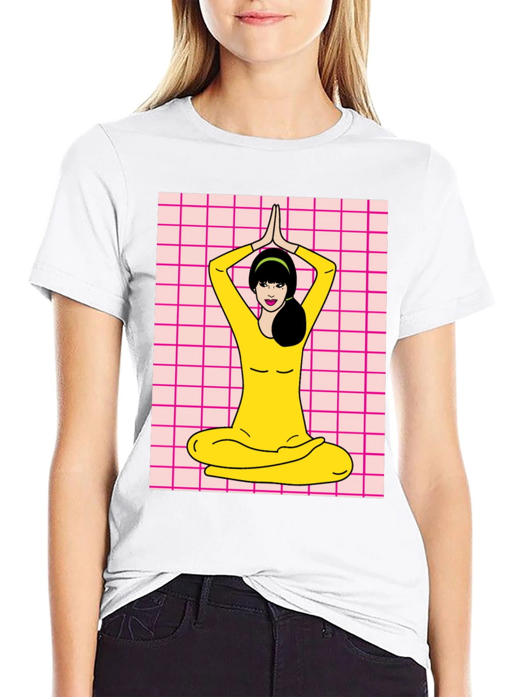 Yoga Girl Graphic Tee - Retro Style