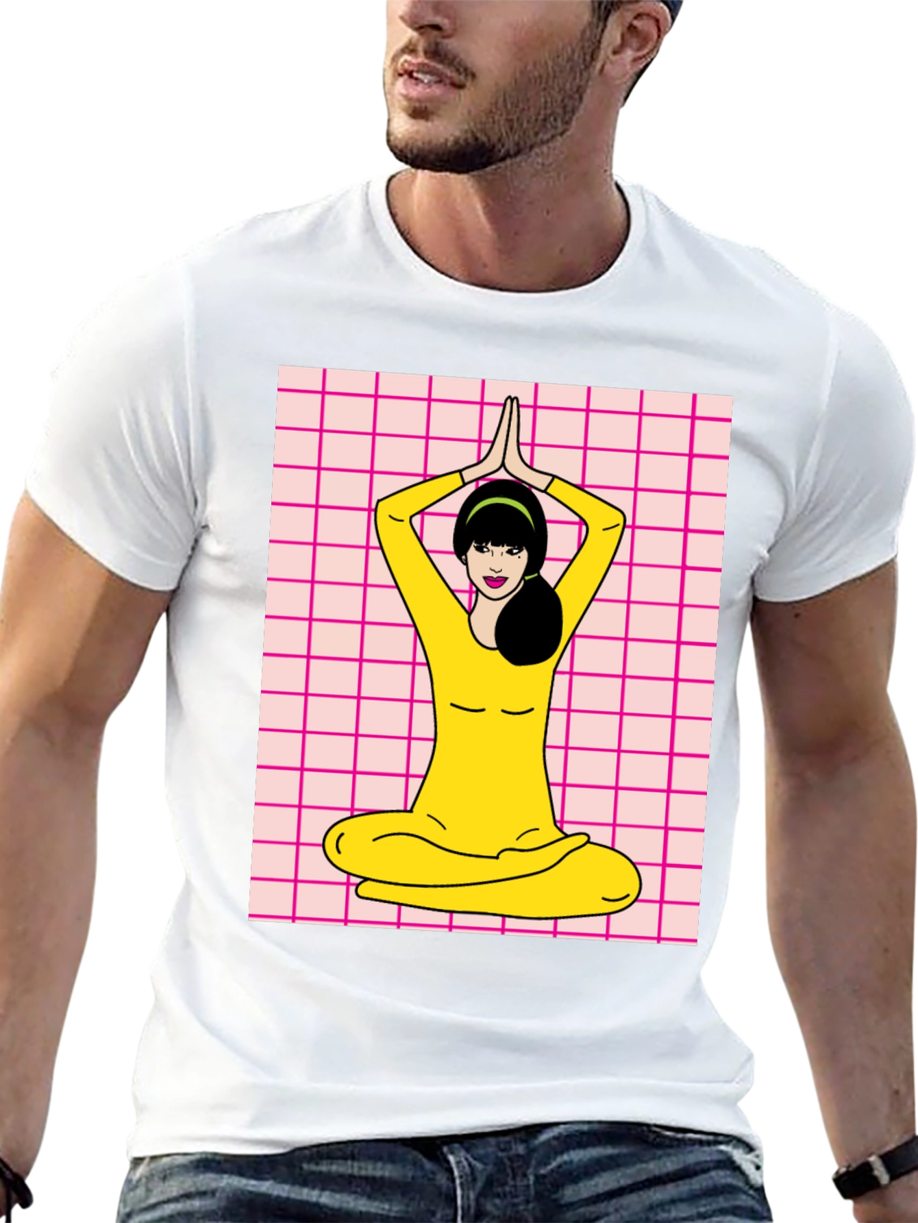 Yoga Girl Graphic Tee - Retro Style