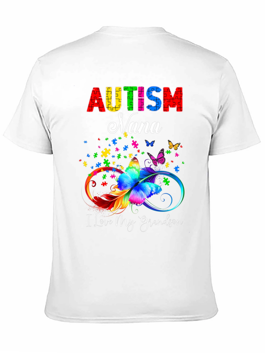 Autism Nana T-Shirt: Love My Grandson Tee