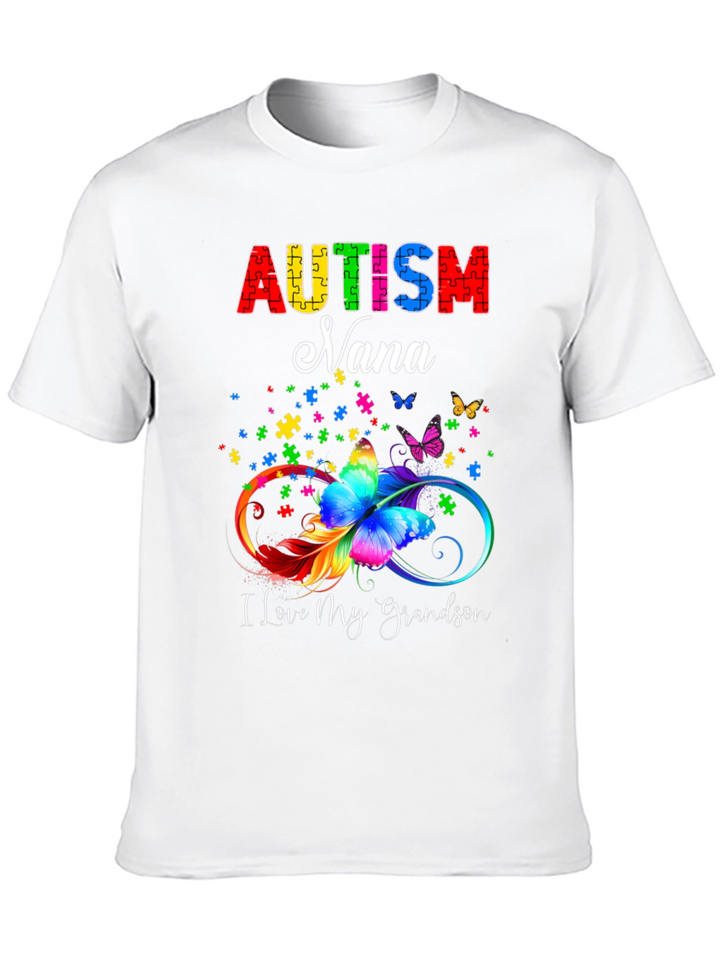 Autism Nana T-Shirt: Love My Grandson Tee