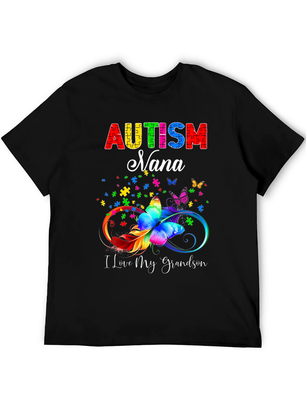 Autism Nana T-Shirt: Love My Grandson Tee