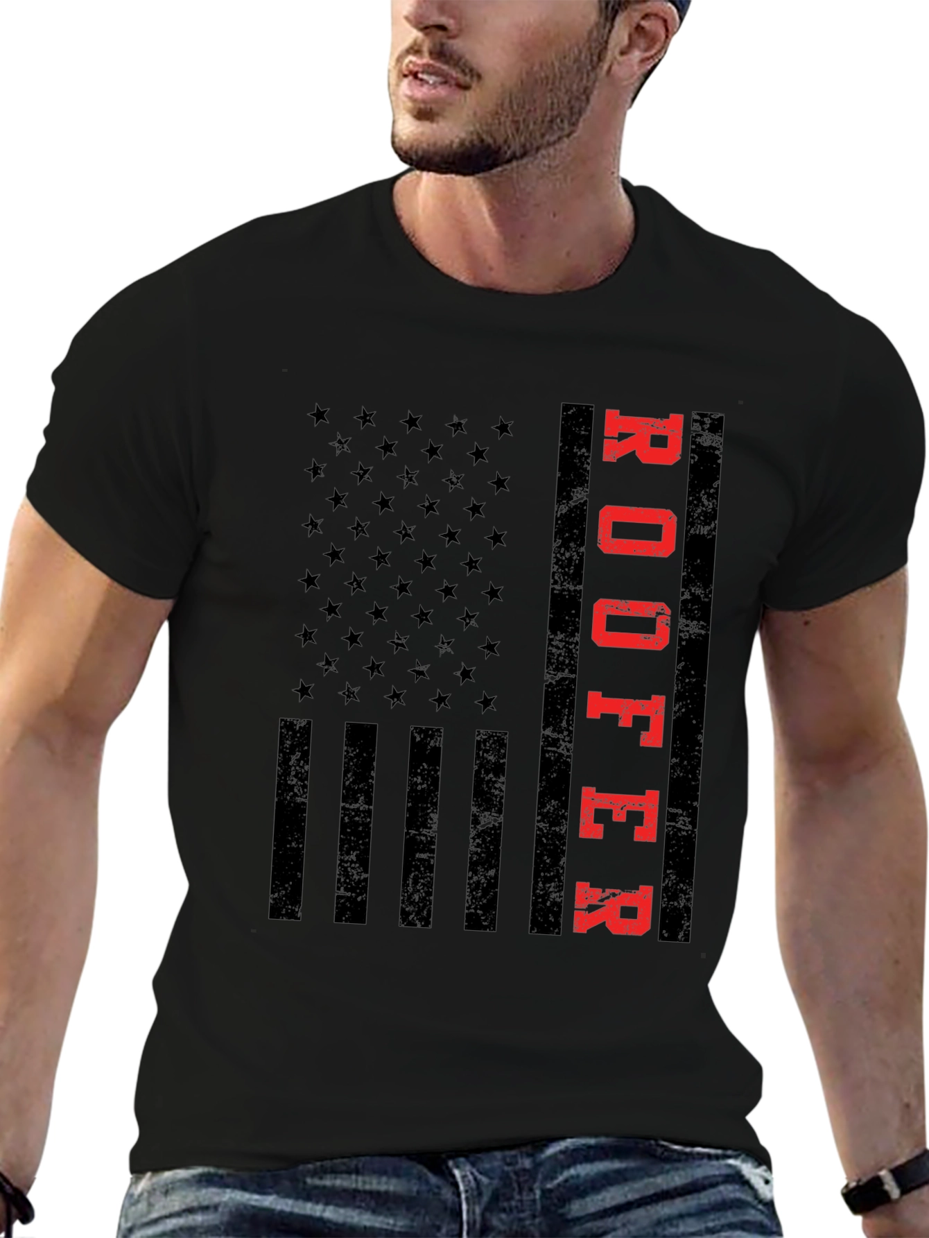 Roofer American Flag T-Shirt Patriotic Job Pride