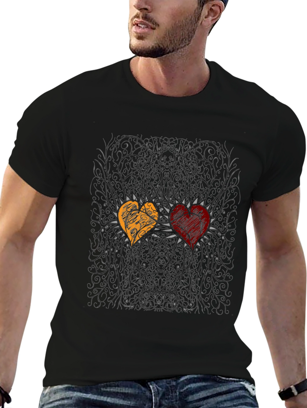Heart Design Graphic Tee