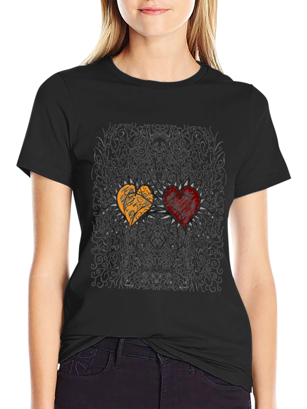 Heart Design Graphic Tee