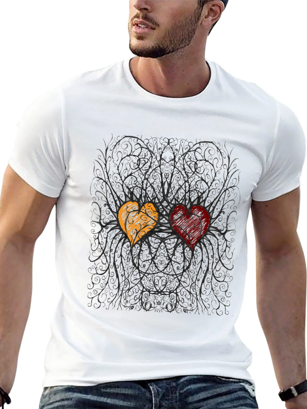 Heart Design Graphic Tee