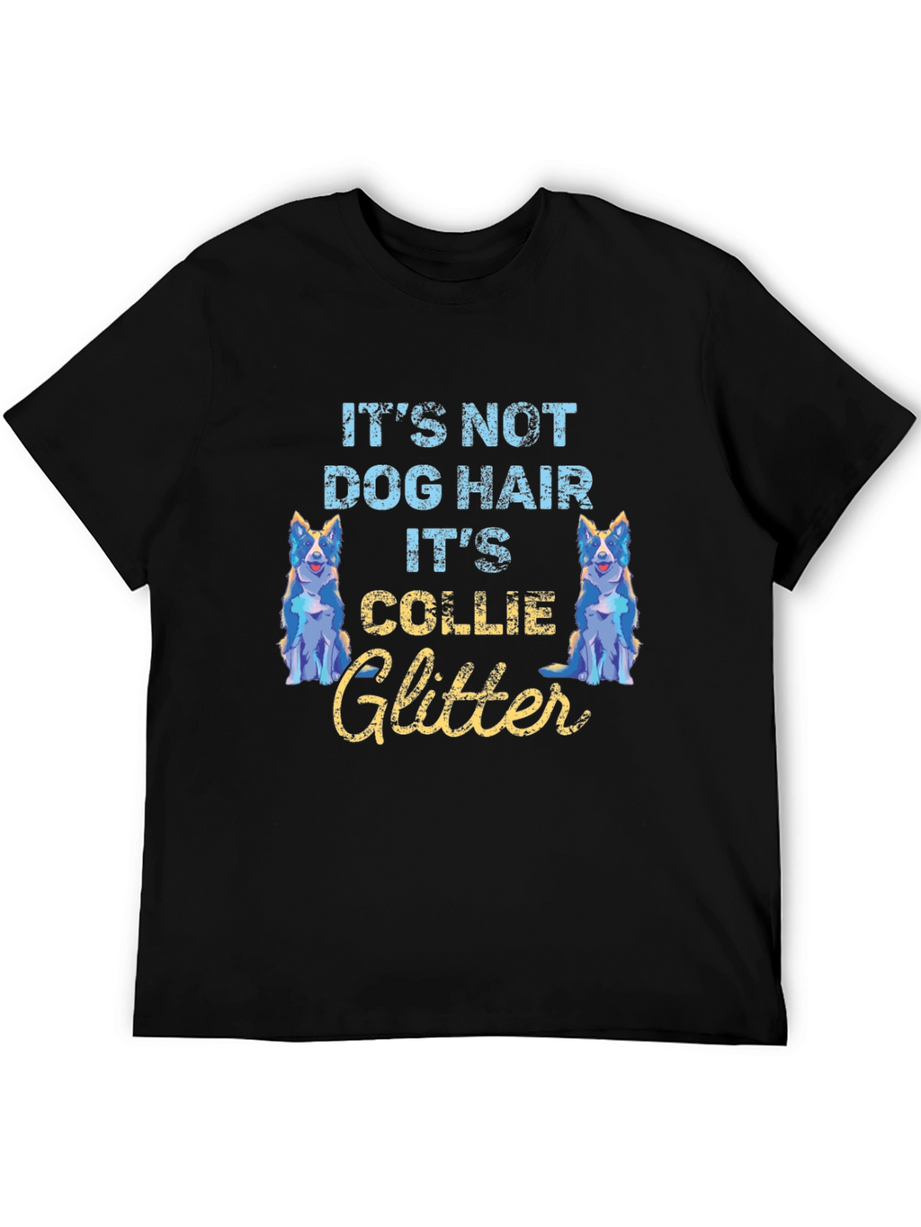 Collie Glitter T-Shirt - Dog Lover Tee