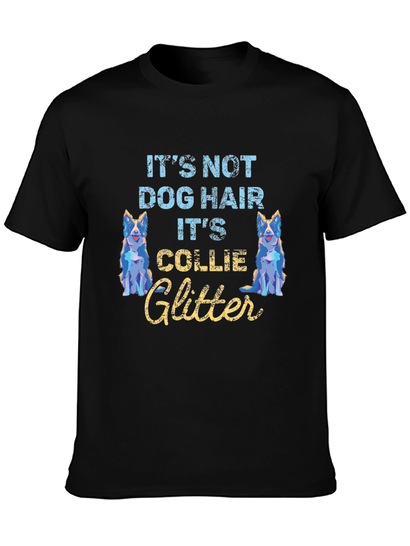 Collie Glitter T-Shirt - Dog Lover Tee