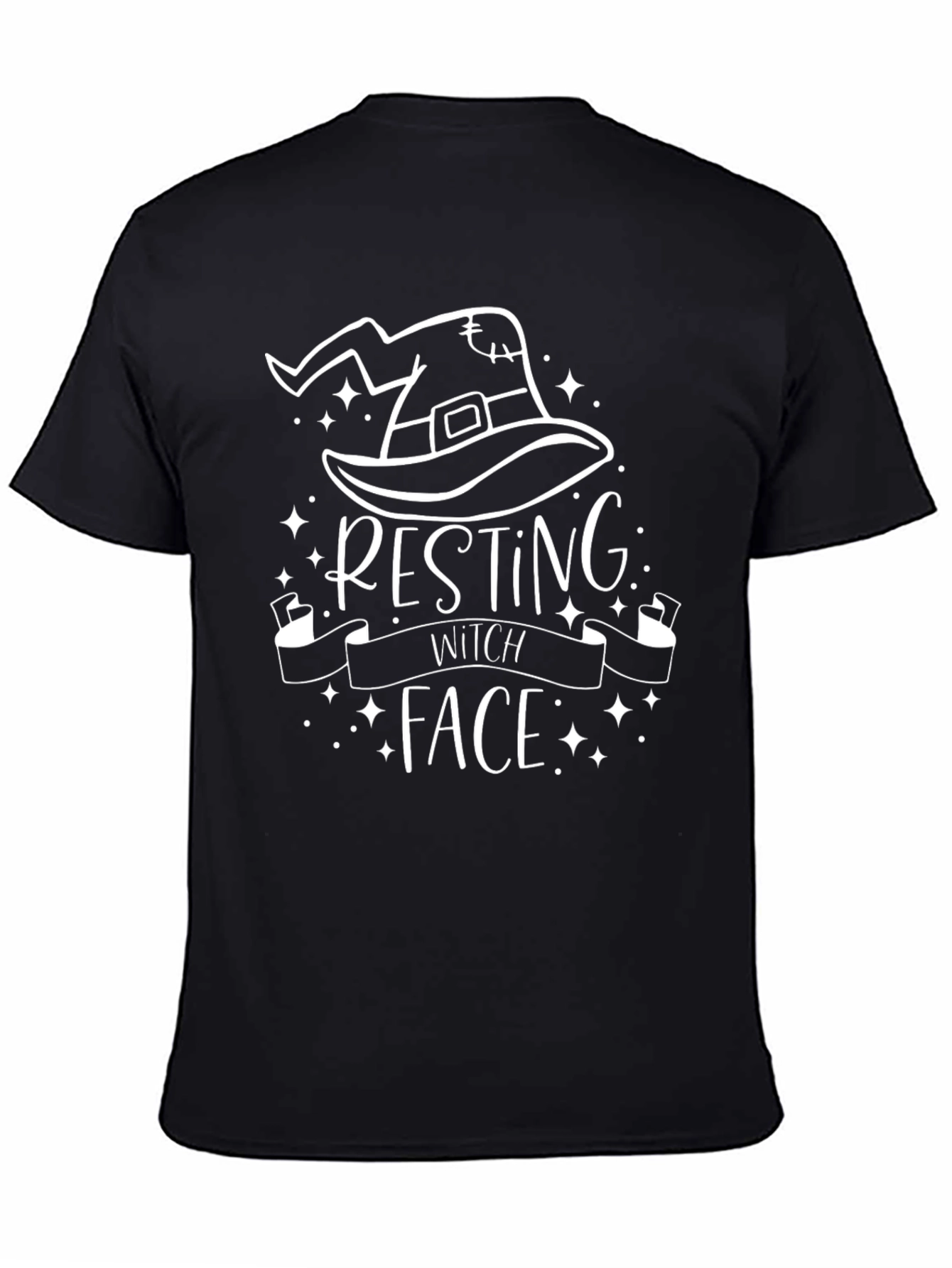 Resting Witch Face Graphic T-Shirt - Halloween Tee