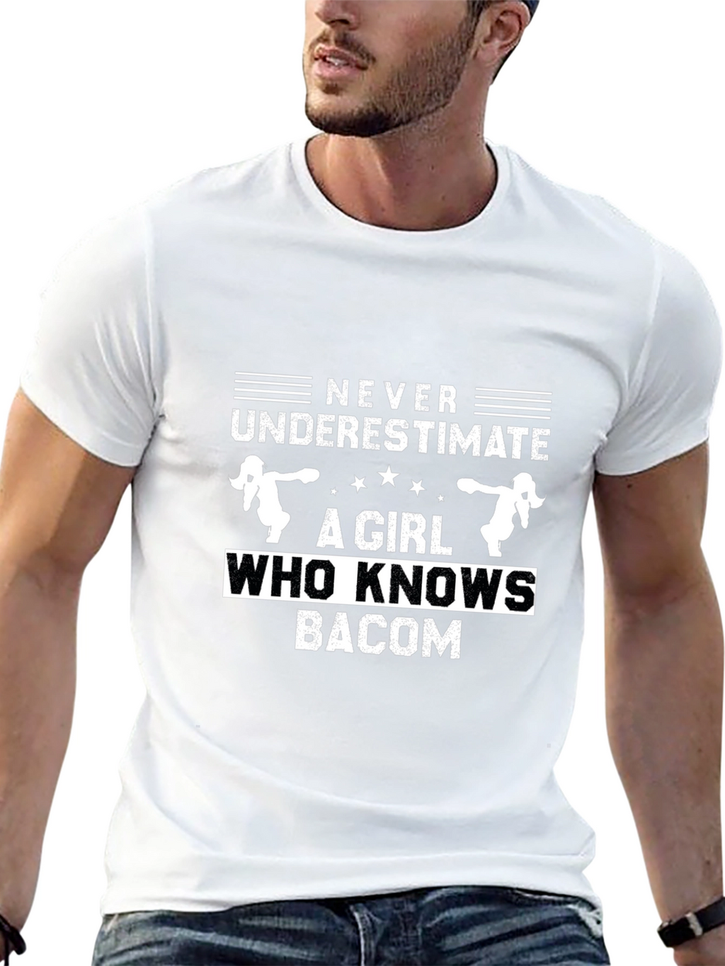Never Underestimate Girl Who Knows Bacon T-Shirt