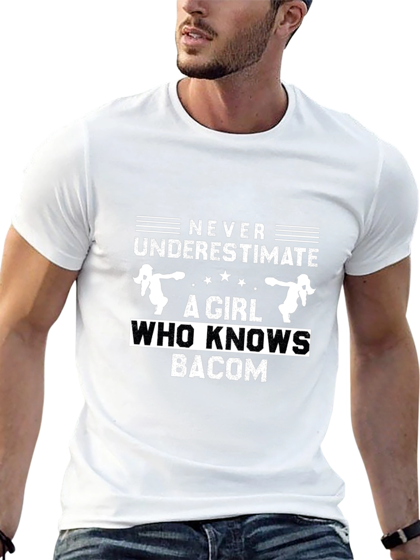 Never Underestimate Girl Who Knows Bacon T-Shirt