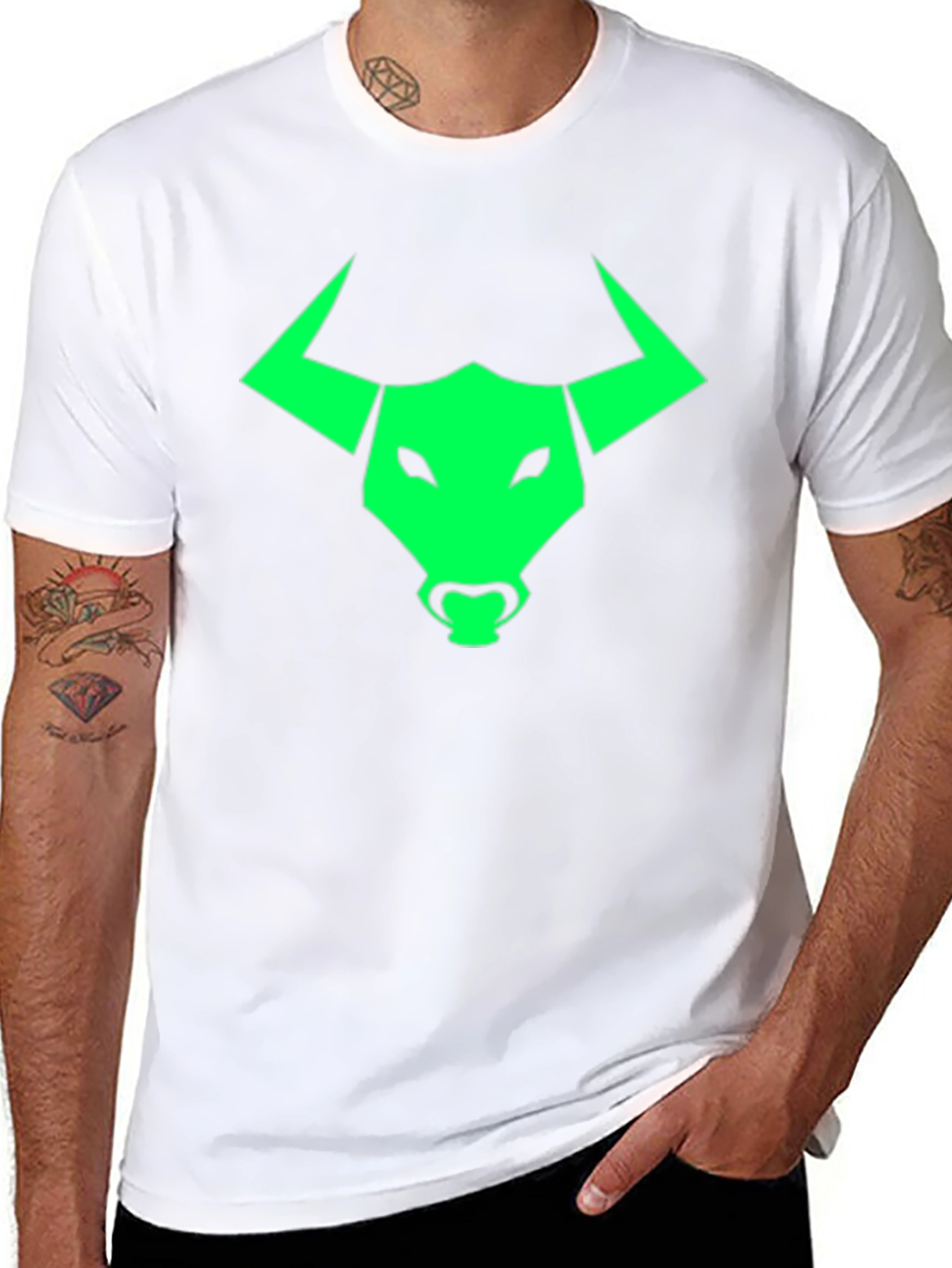 Bull Logo Graphic Tee - Bold Black Shirt