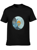Wave Vinyl Record T-Shirt - Black