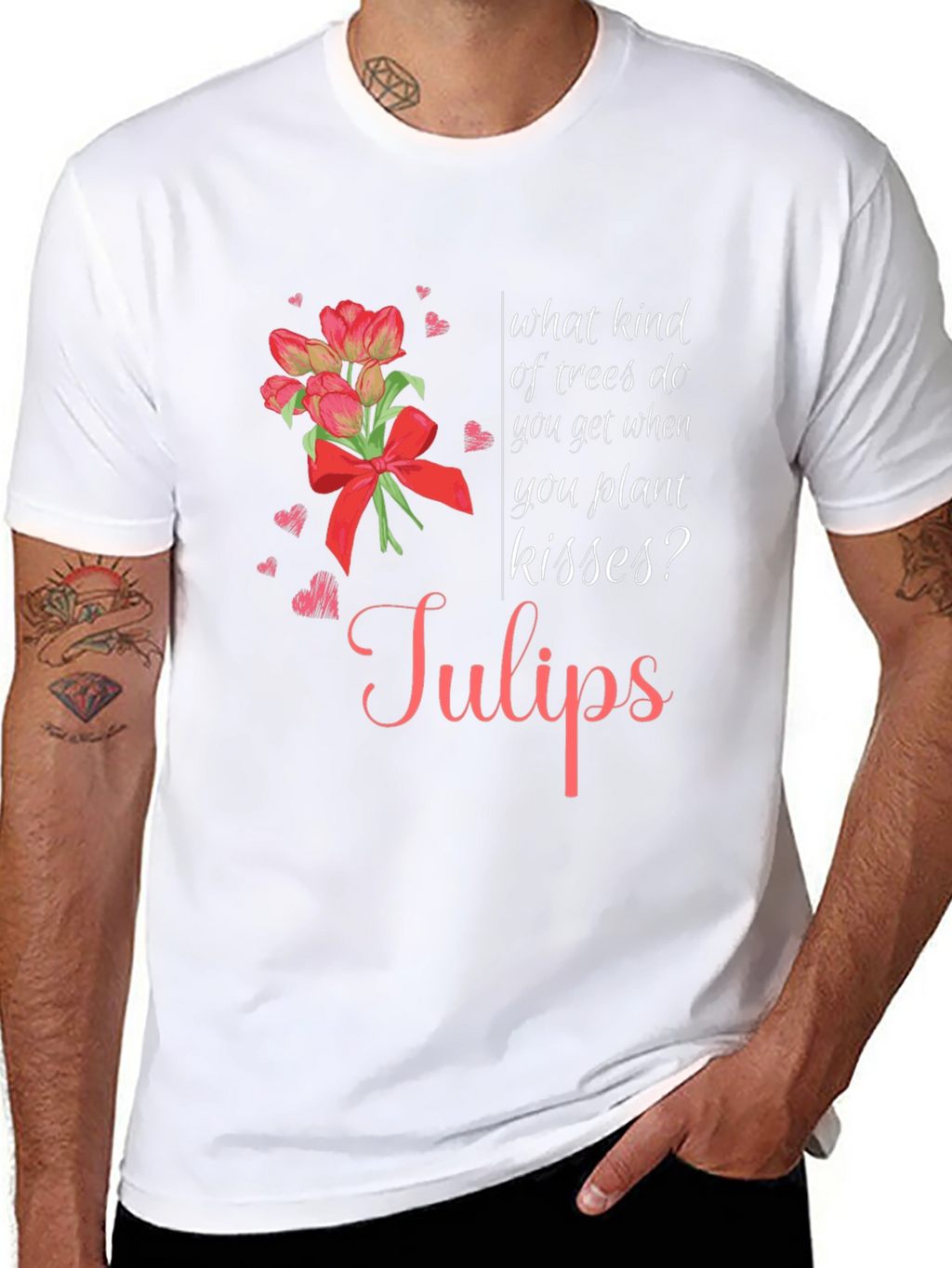 Tulips Kissing Trees Graphic Tee