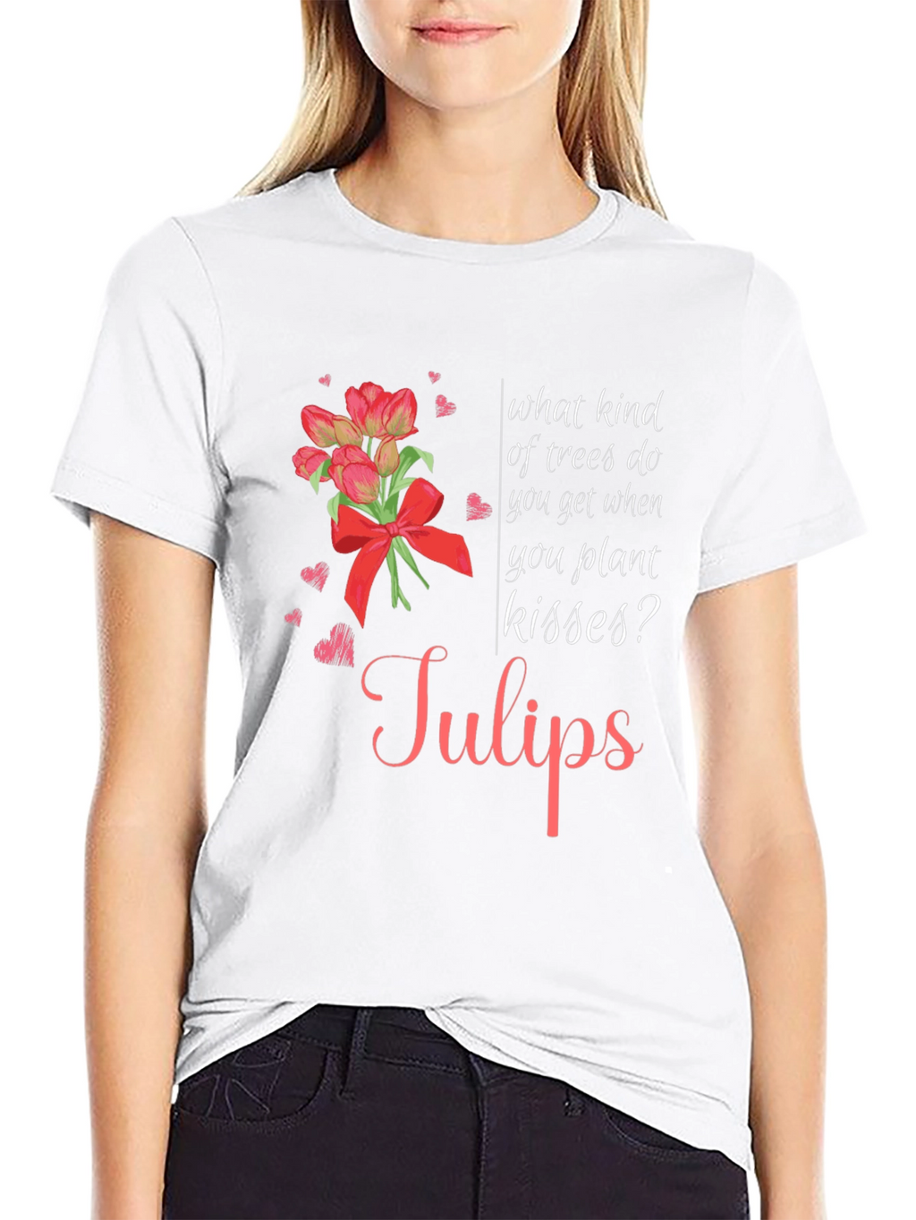 Tulips Kissing Trees Graphic Tee