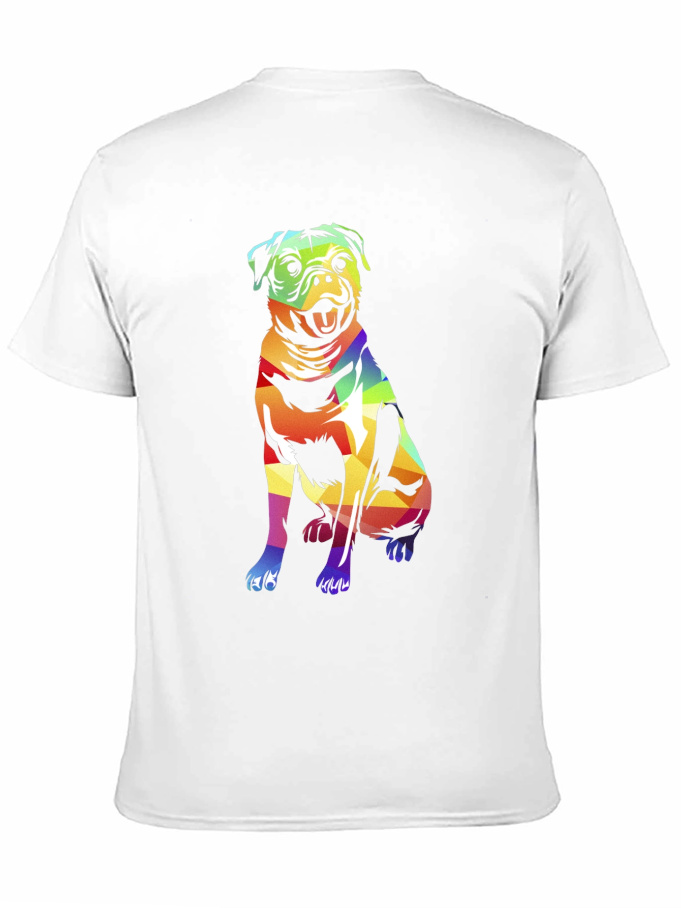 Rainbow Pug Graphic Tee - Stylish Dog Lover T-Shirt