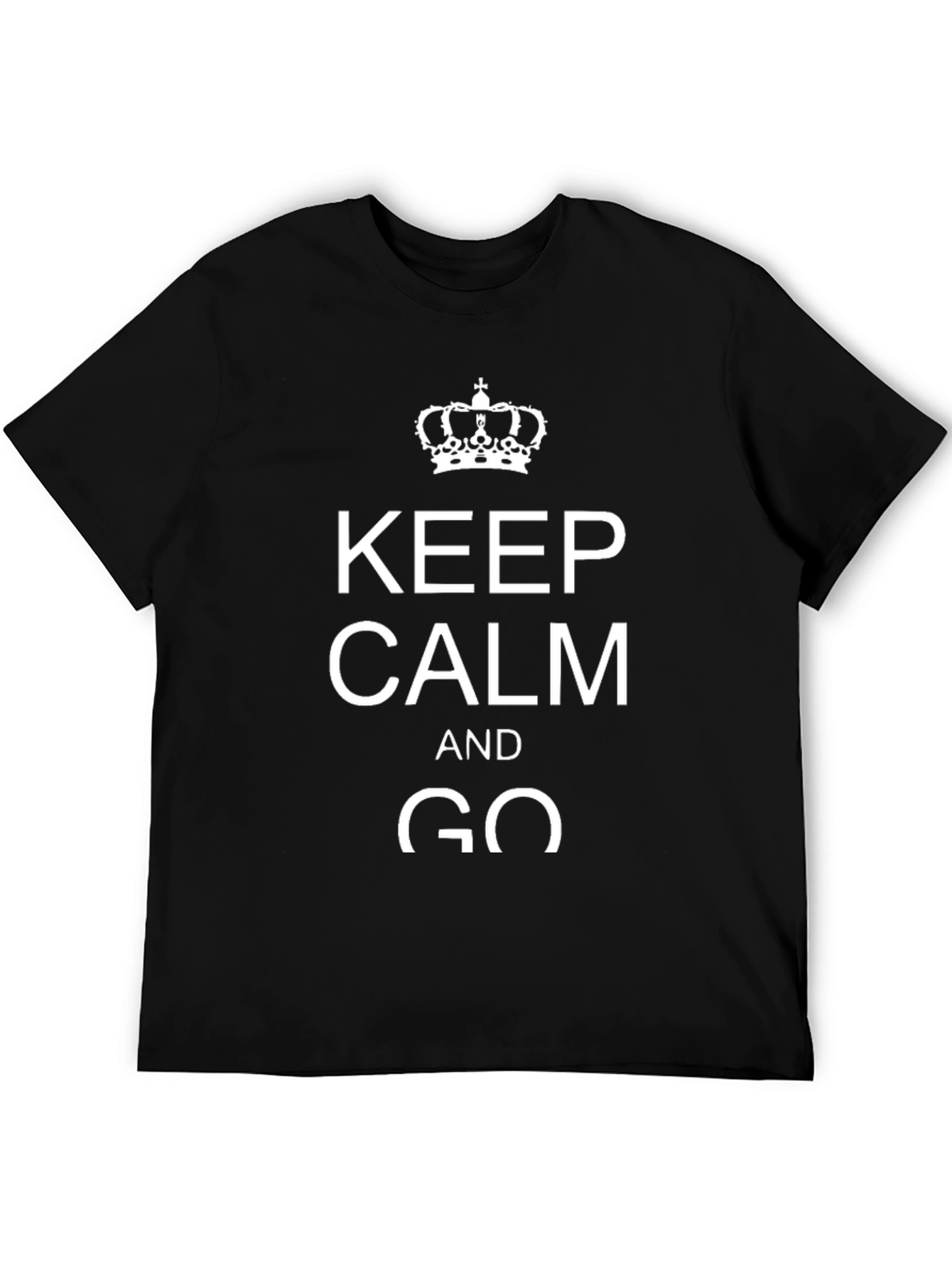 Keep Calm and Go Graphic Tee - Black
