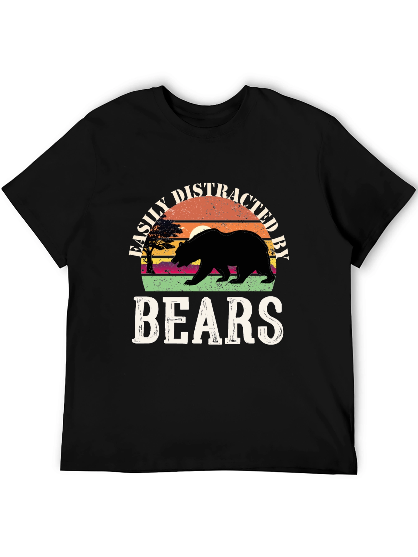 Easily Distracted By Bears Graphic T-Shirt