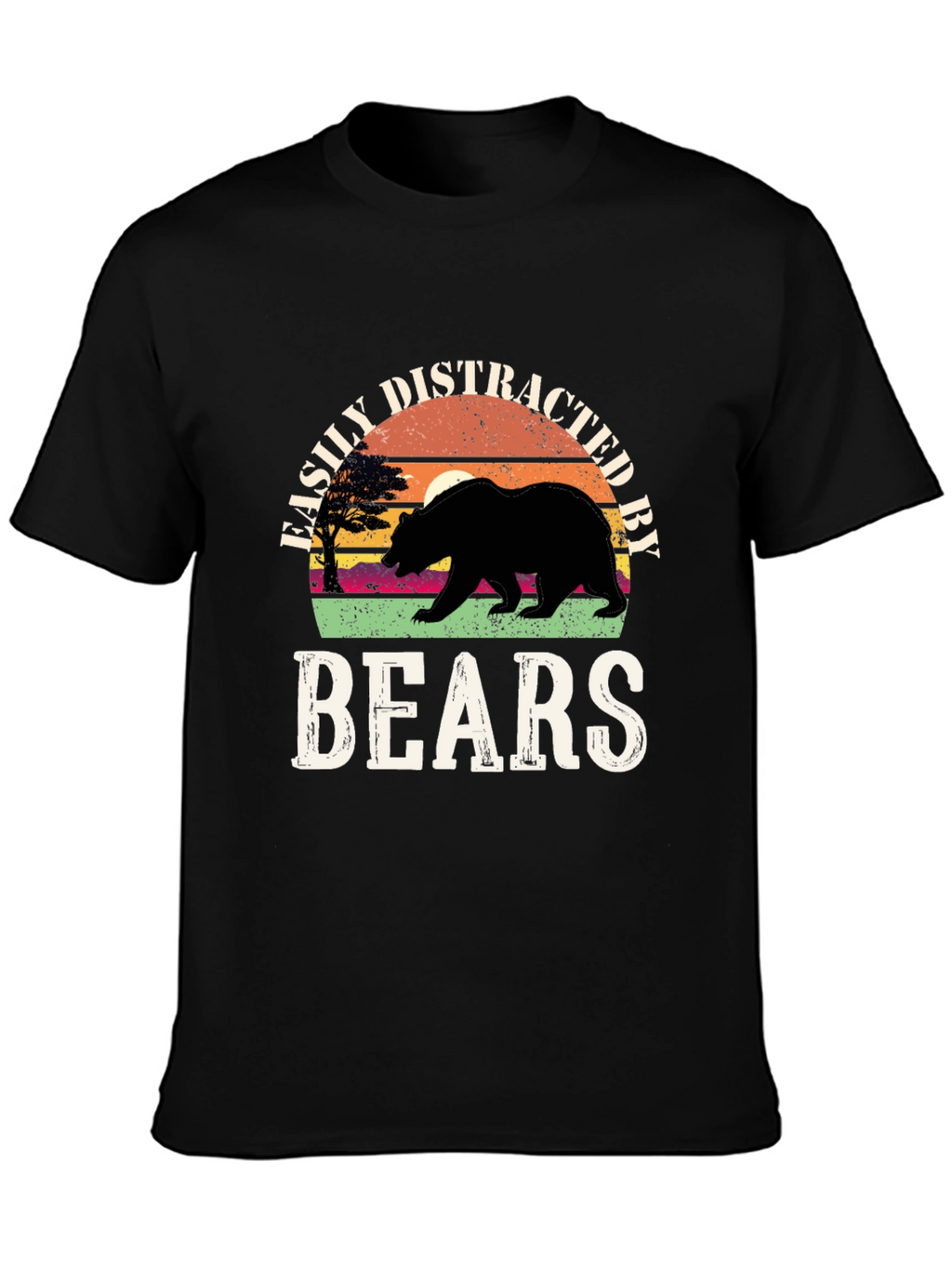 Easily Distracted By Bears Graphic T-Shirt