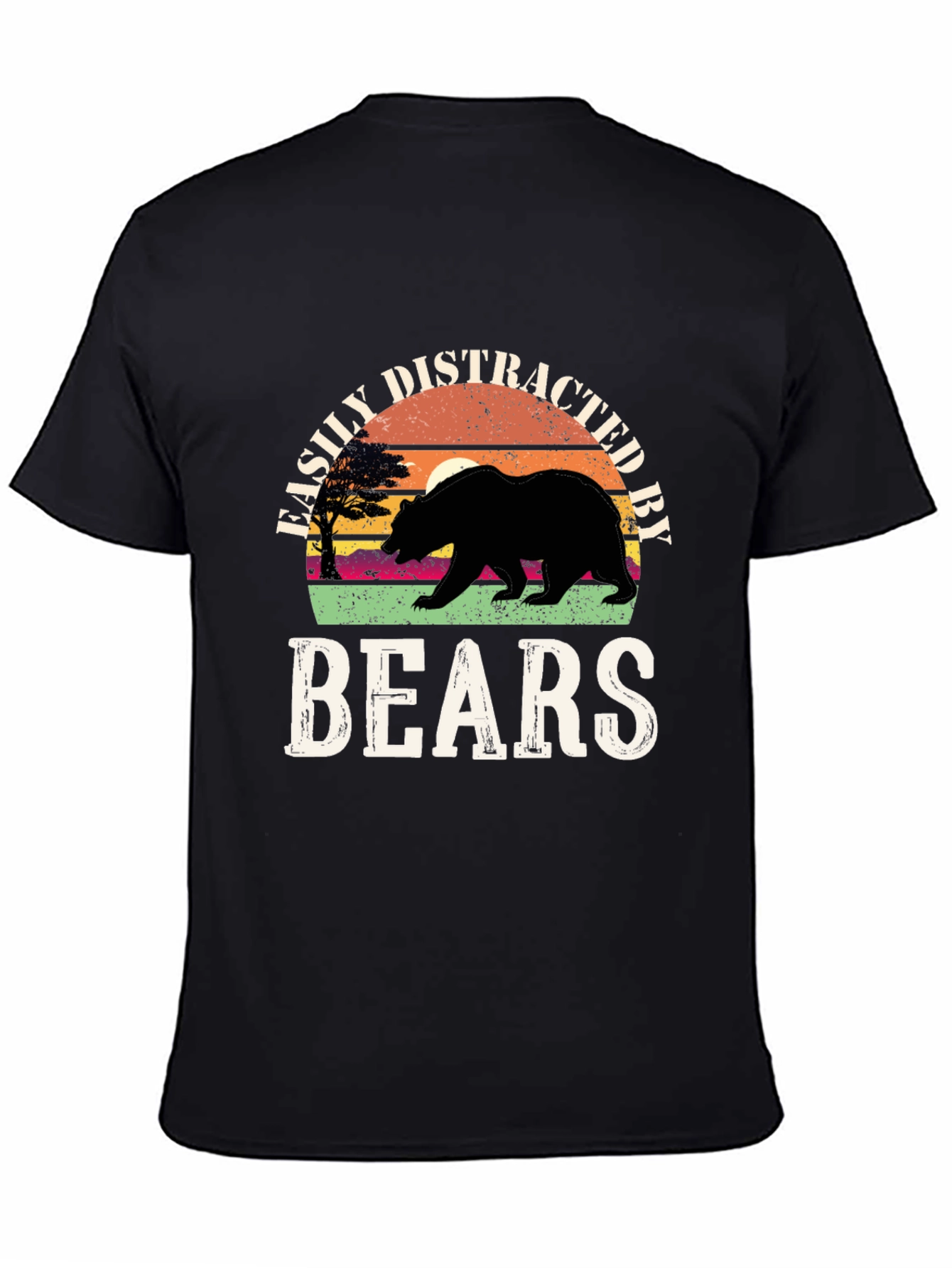 Easily Distracted By Bears Graphic T-Shirt