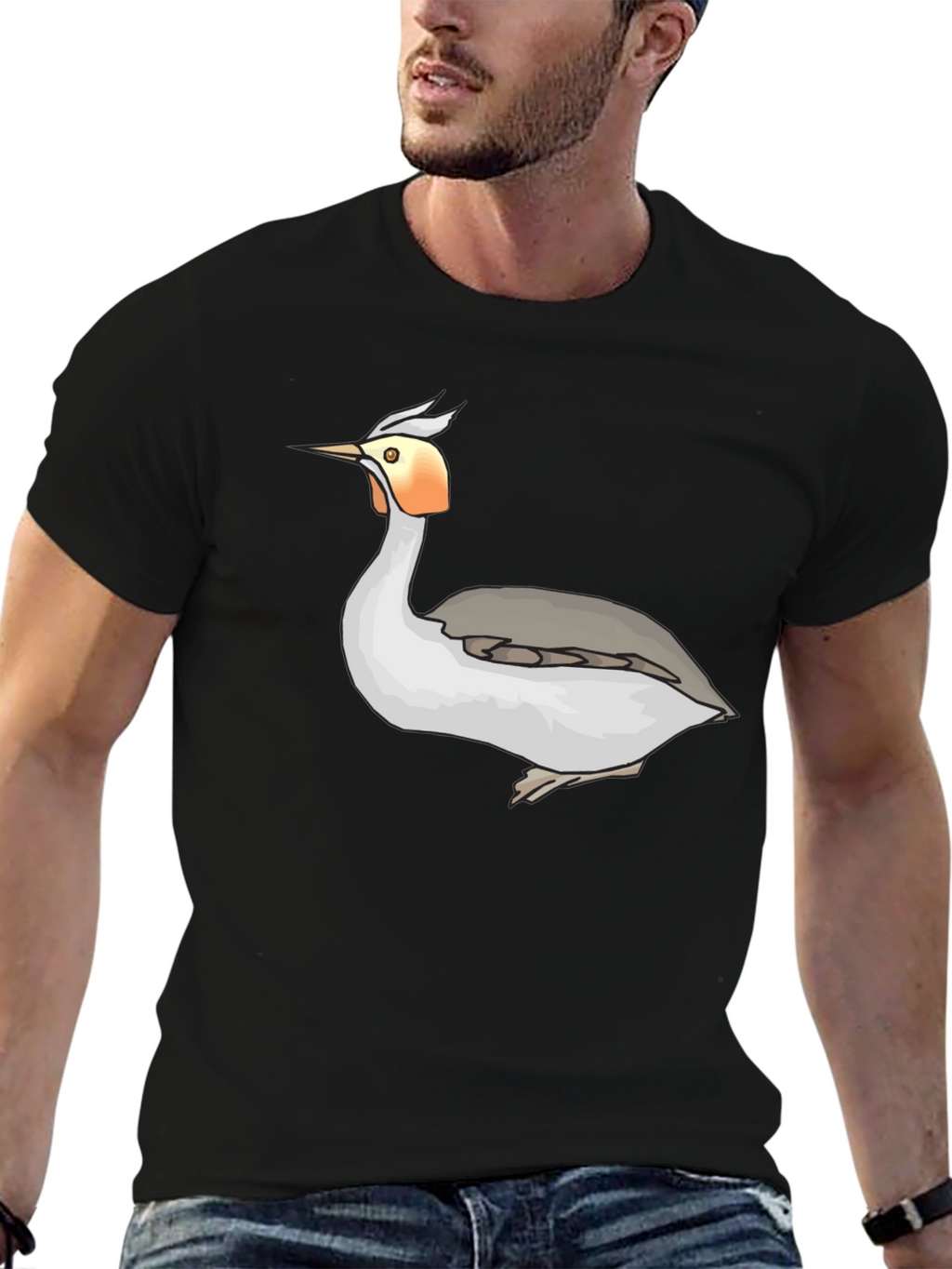 Cool Bird Graphic Tee - Black Unisex T-Shirt