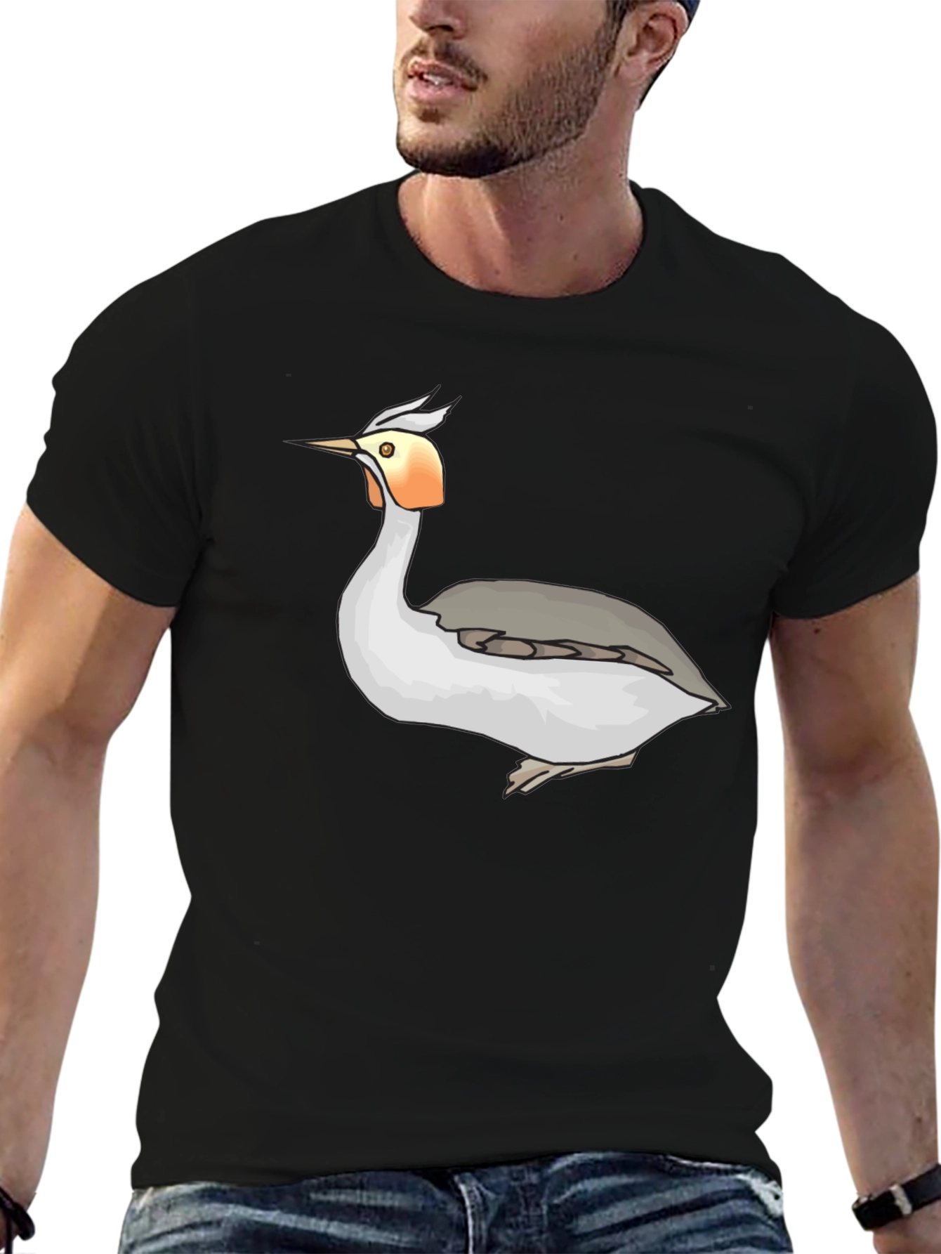 Cool Bird Graphic Tee - Black Unisex T-Shirt