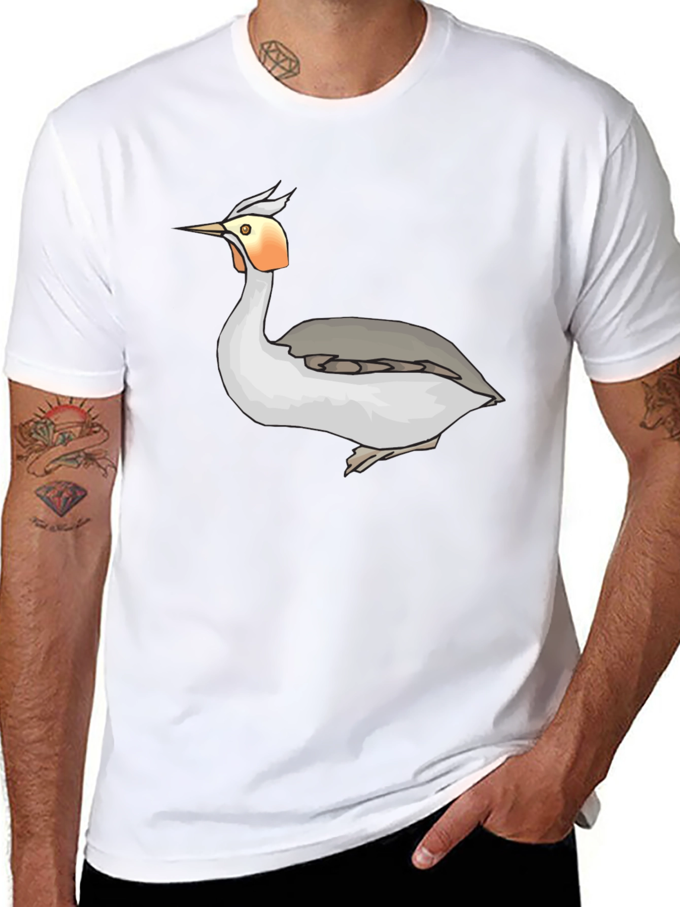 Cool Bird Graphic Tee - Black Unisex T-Shirt