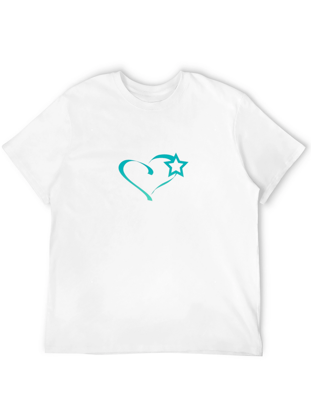 Heart and Star Graphic Black T-Shirt