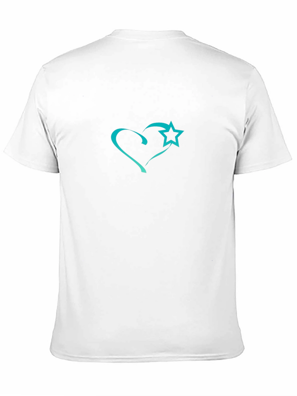 Heart and Star Graphic Black T-Shirt