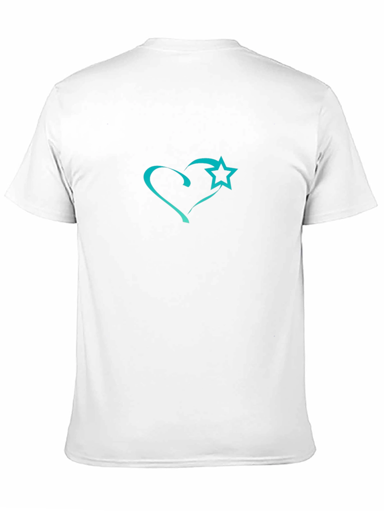 Heart and Star Graphic Black T-Shirt