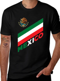 Mexico Flag T-Shirt - Black Graphic Tee