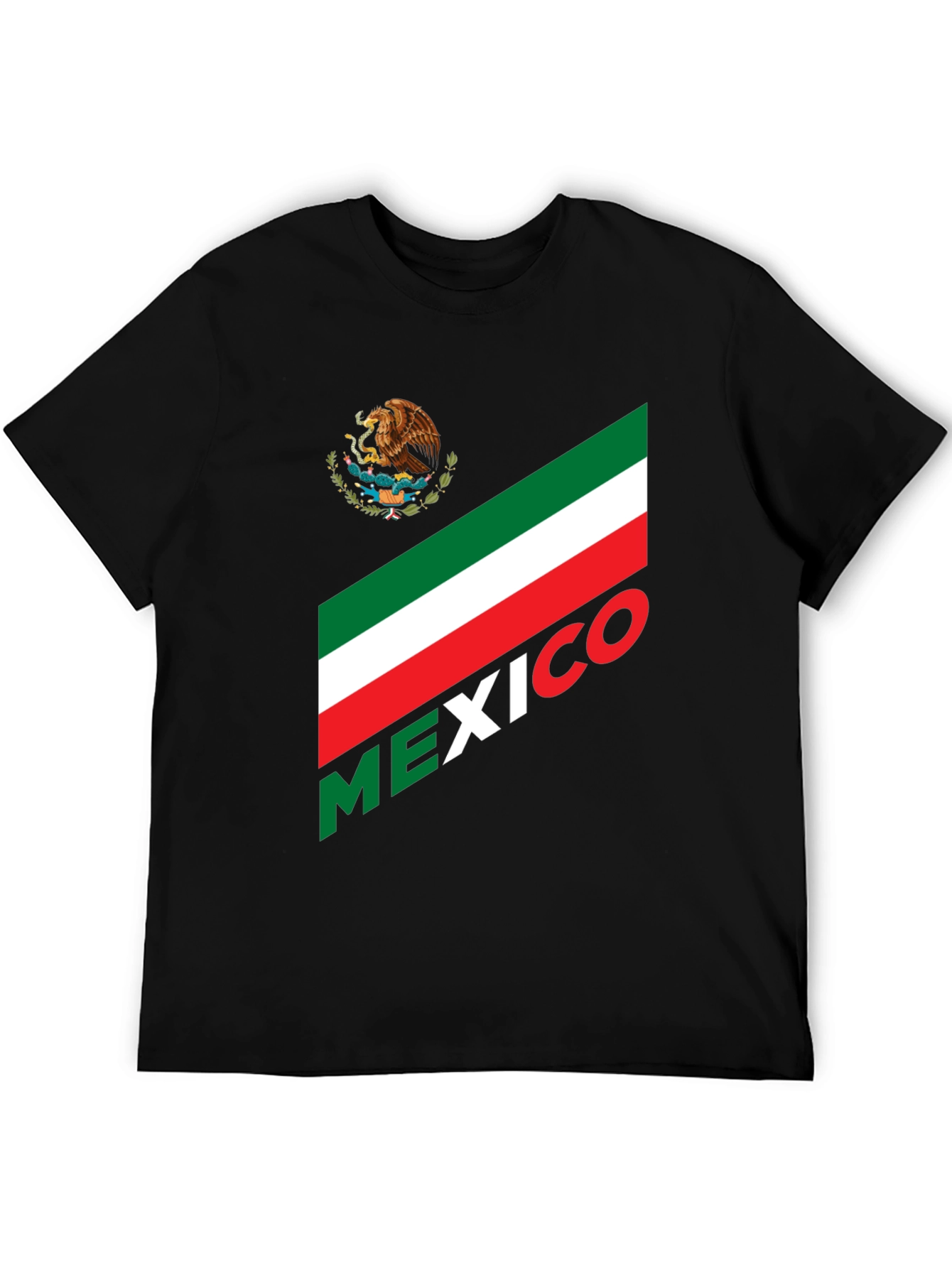 Mexico Flag T-Shirt - Black Graphic Tee