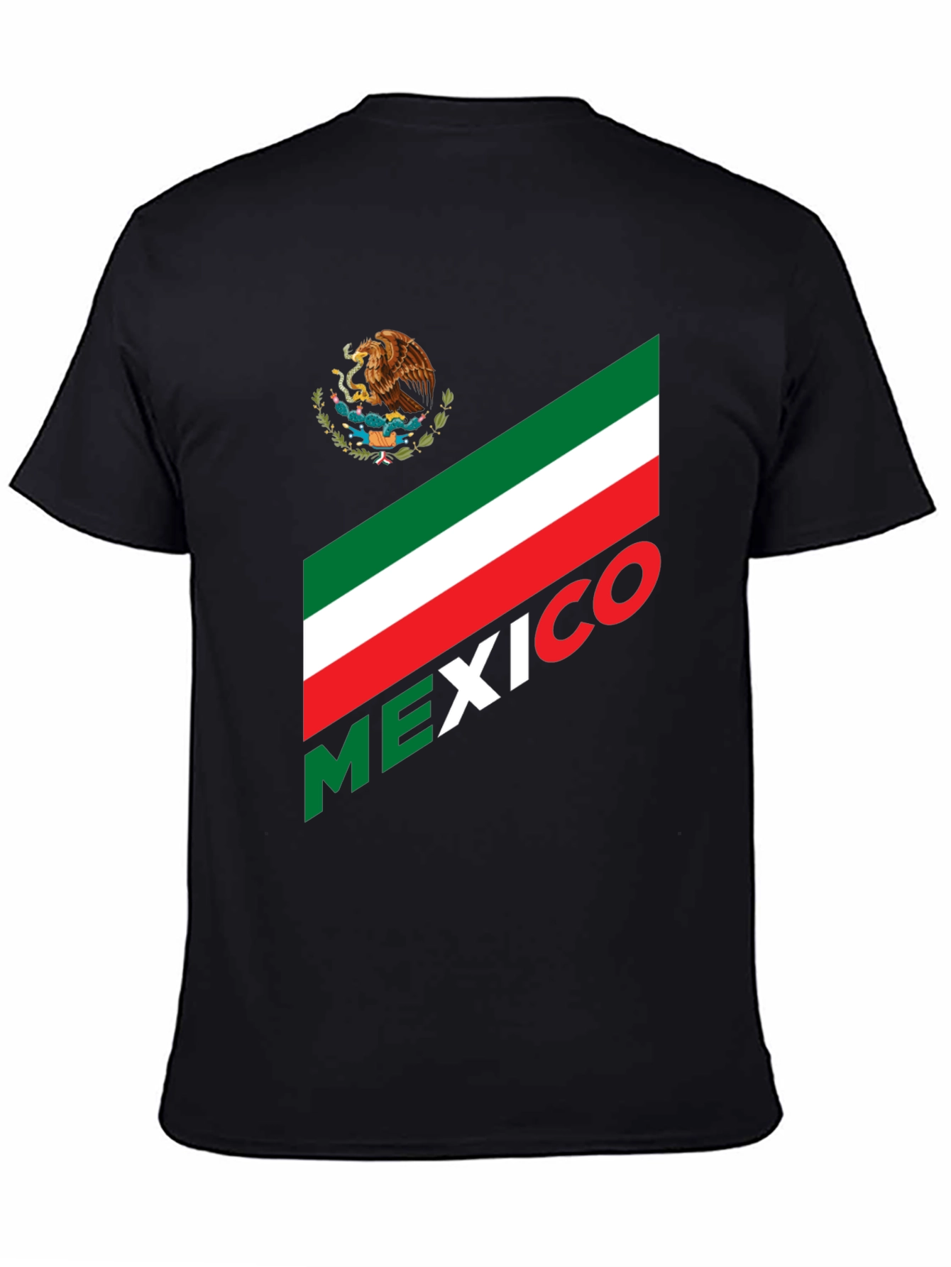 Mexico Flag T-Shirt - Black Graphic Tee