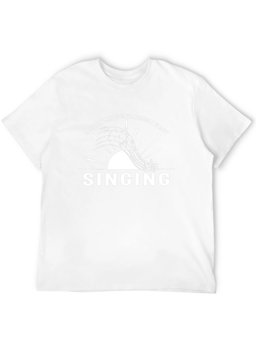 Caution May Spontaneously Start Singing Black T-Shirt