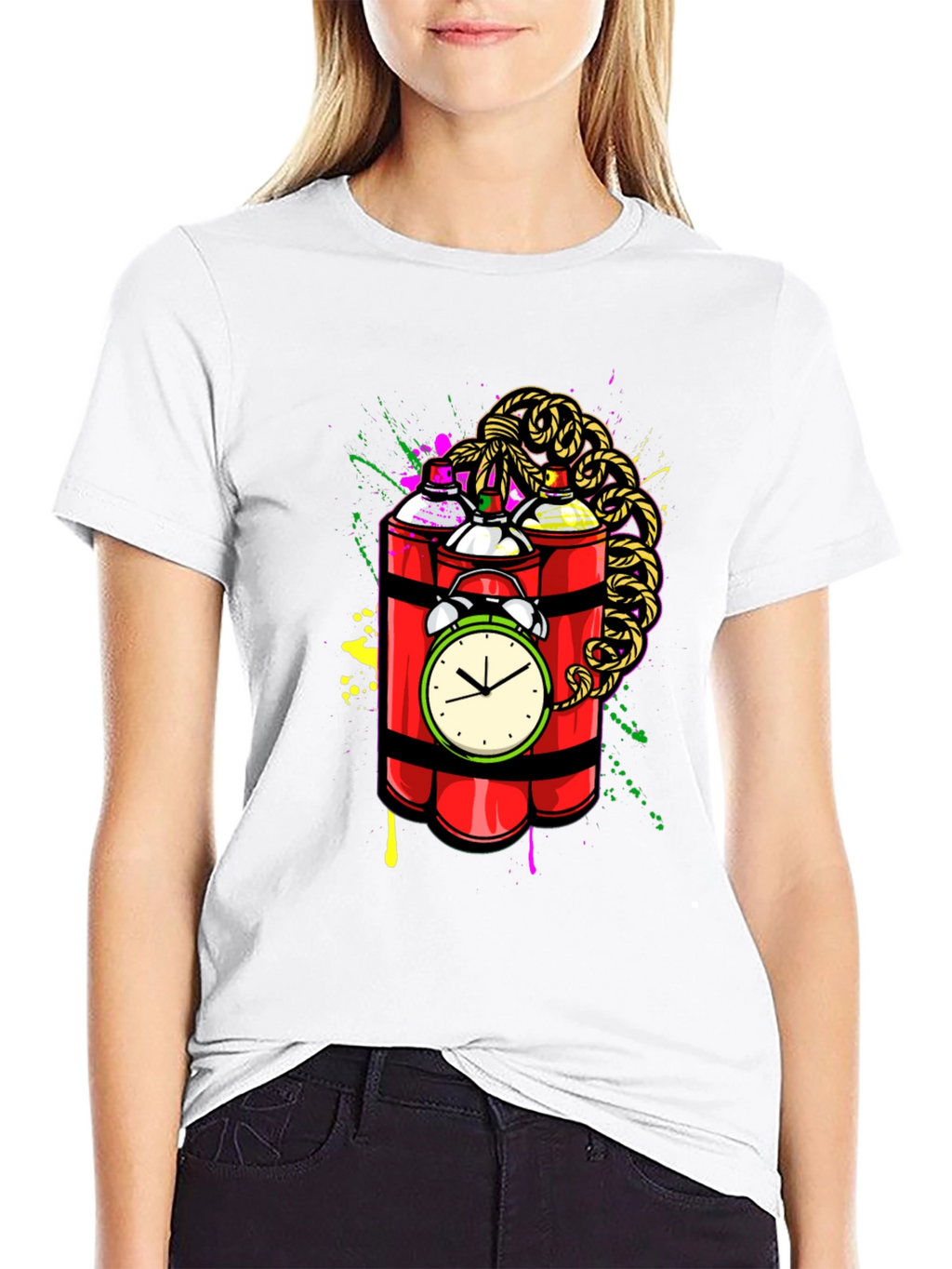 Time Bomb Graffiti Graphic Tee
