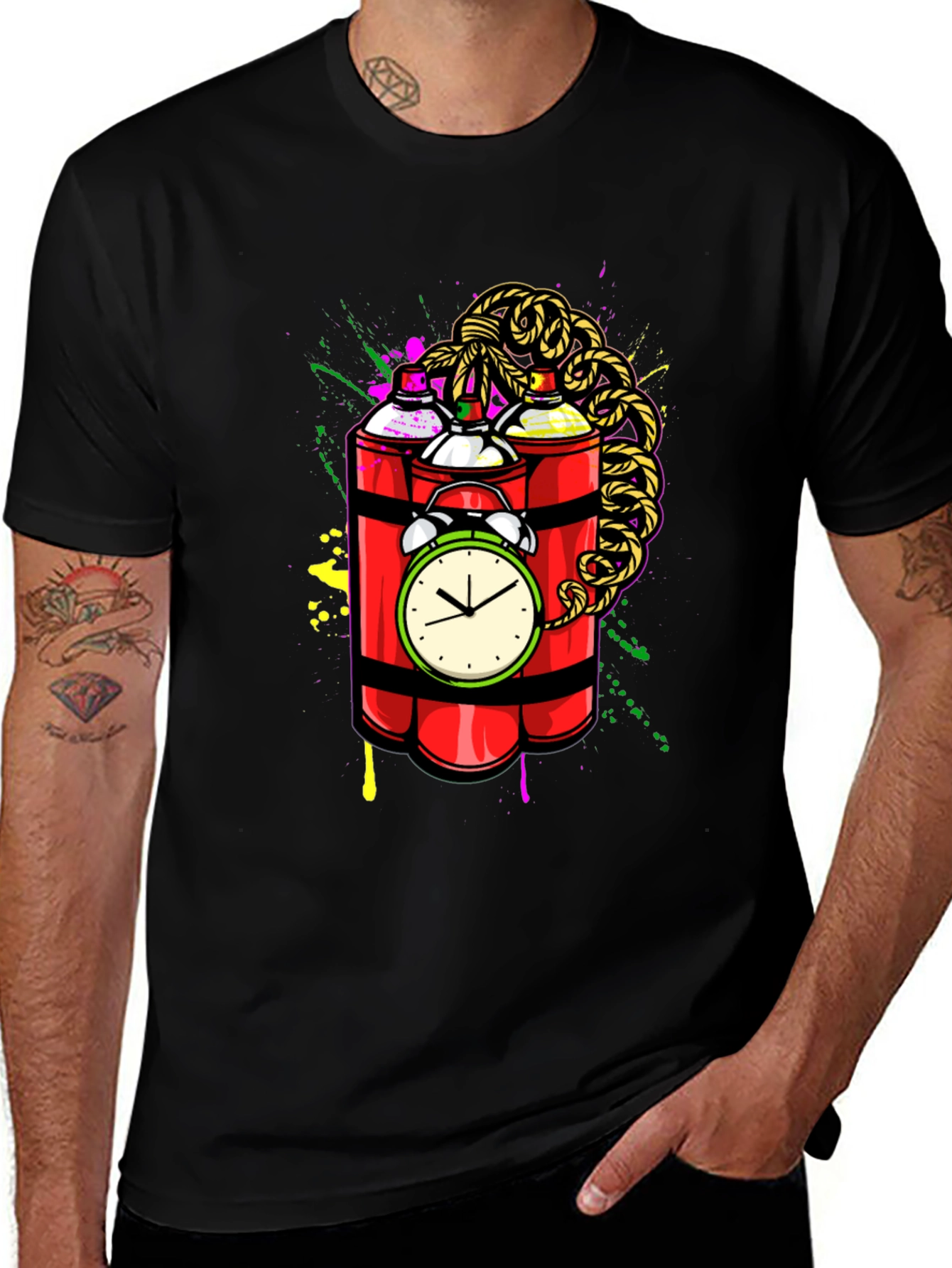 Time Bomb Graffiti Graphic Tee