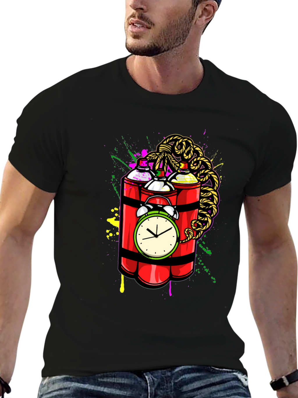 Time Bomb Graffiti Graphic Tee