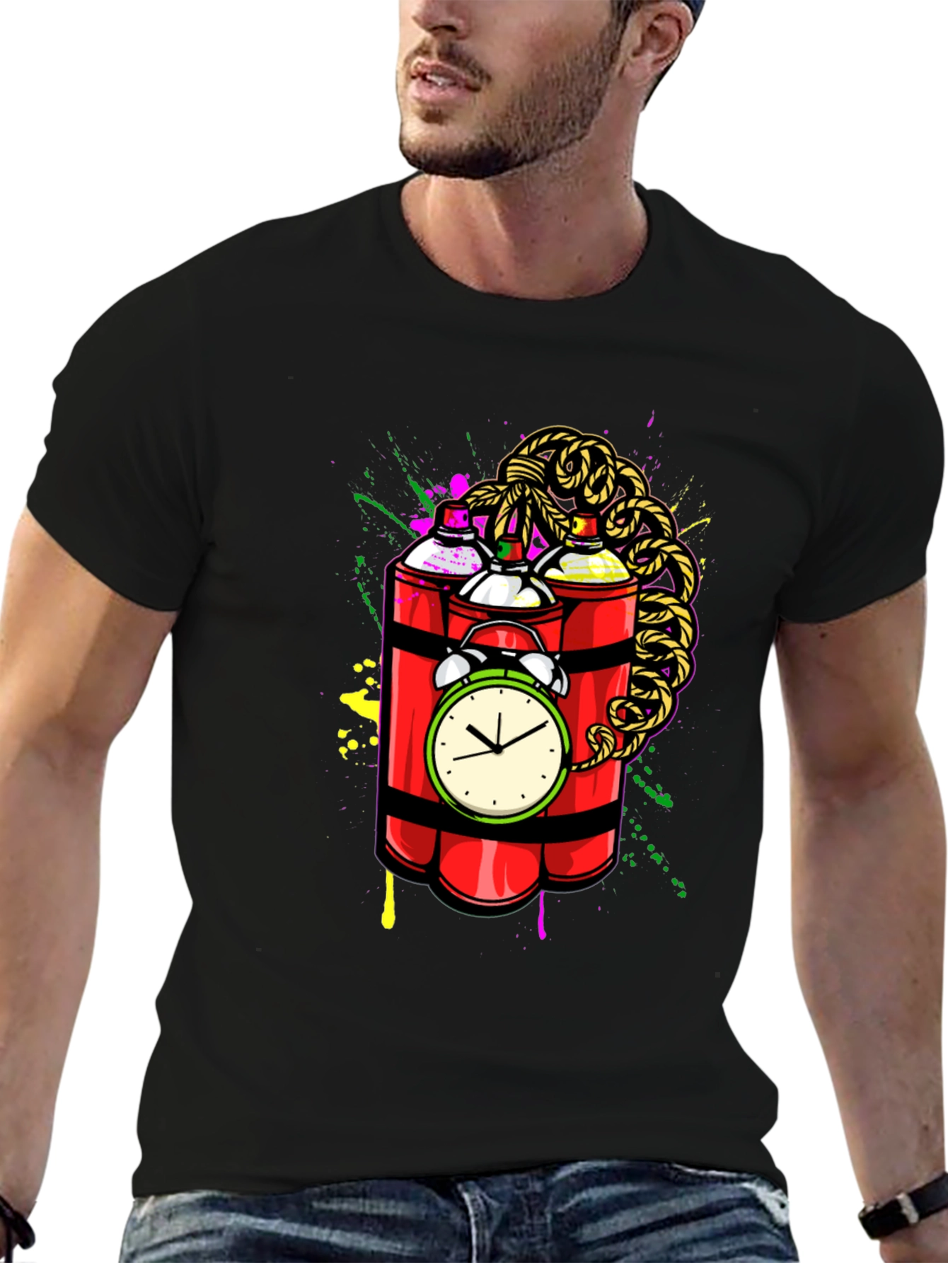 Time Bomb Graffiti Graphic Tee