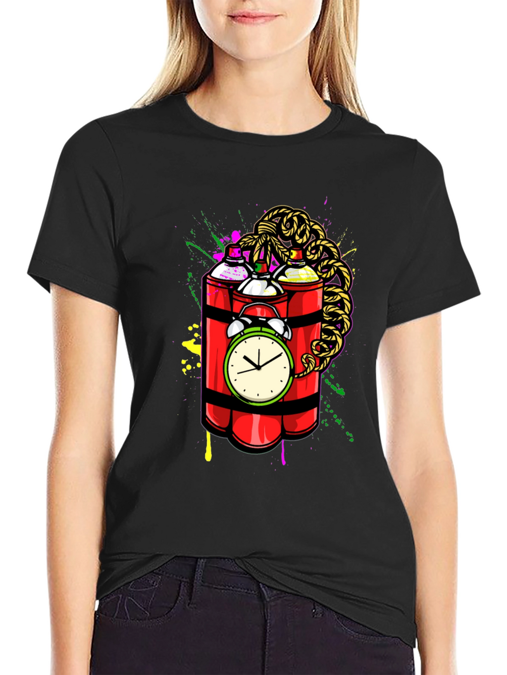 Time Bomb Graffiti Graphic Tee