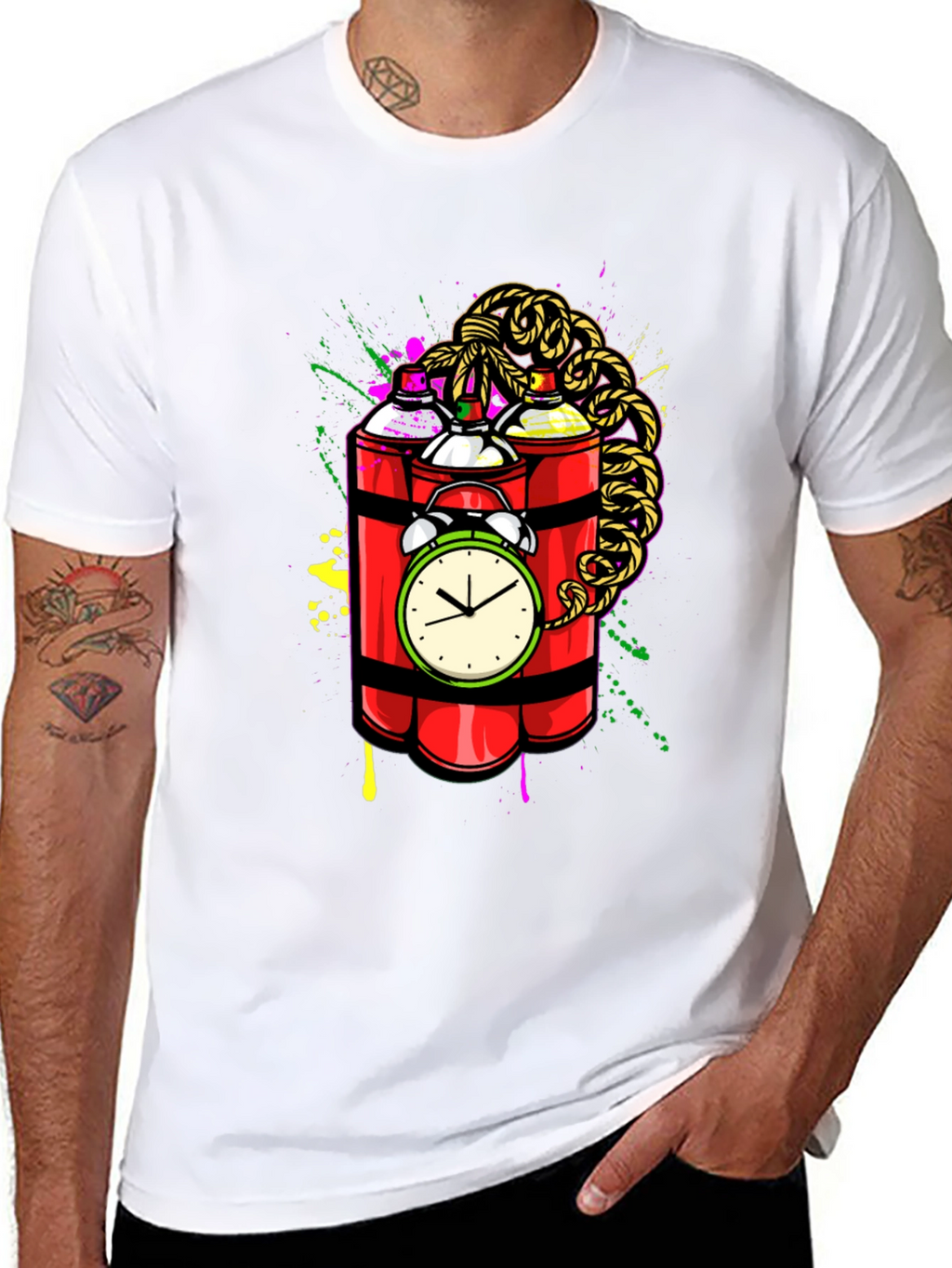 Time Bomb Graffiti Graphic Tee