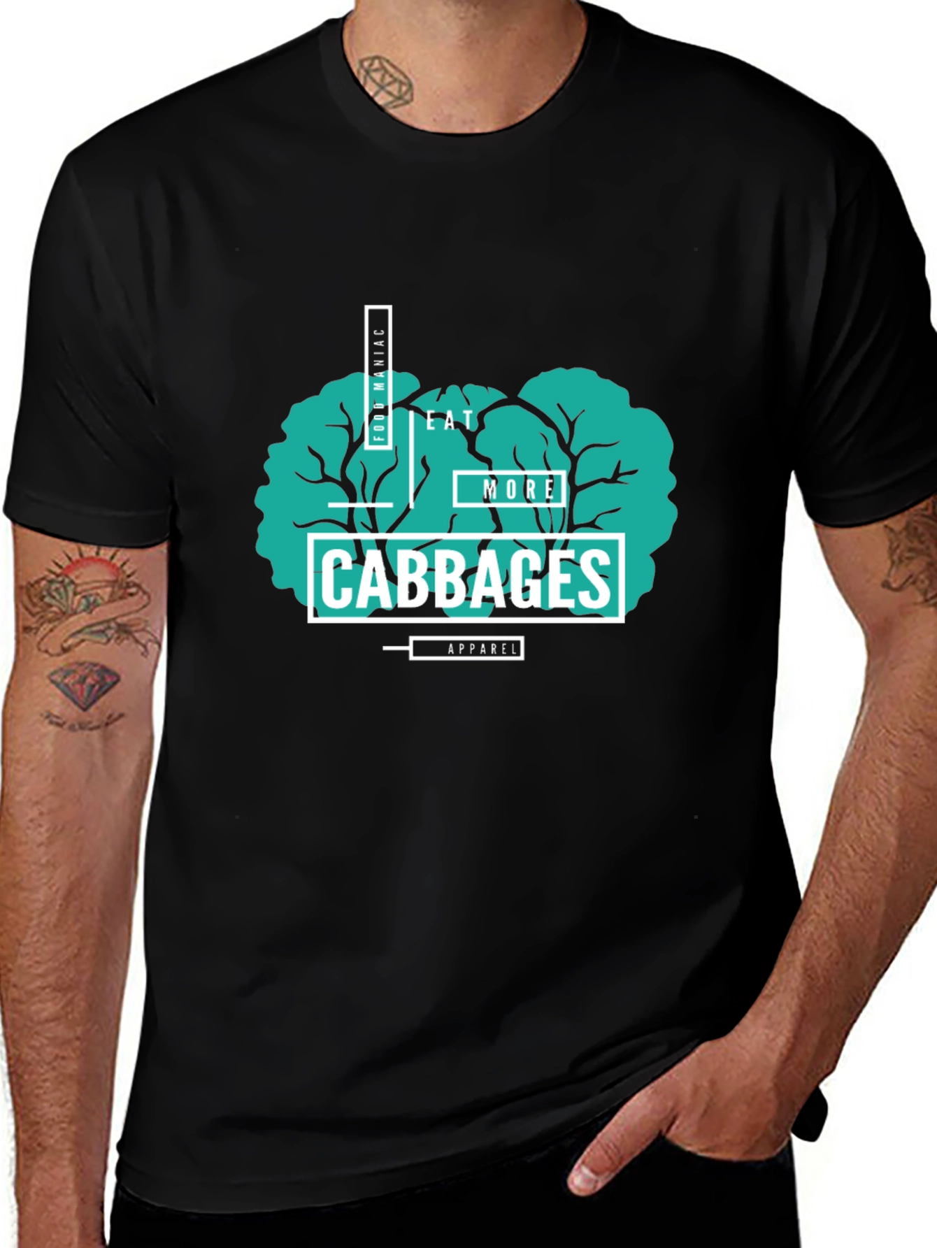 Eat More Cabbages T-Shirt - Food Maniac Apparel