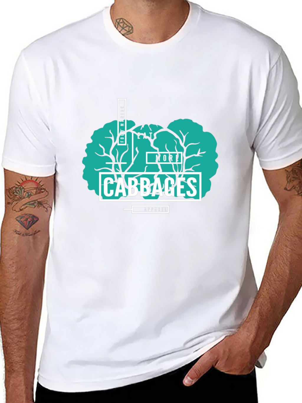 Eat More Cabbages T-Shirt - Food Maniac Apparel